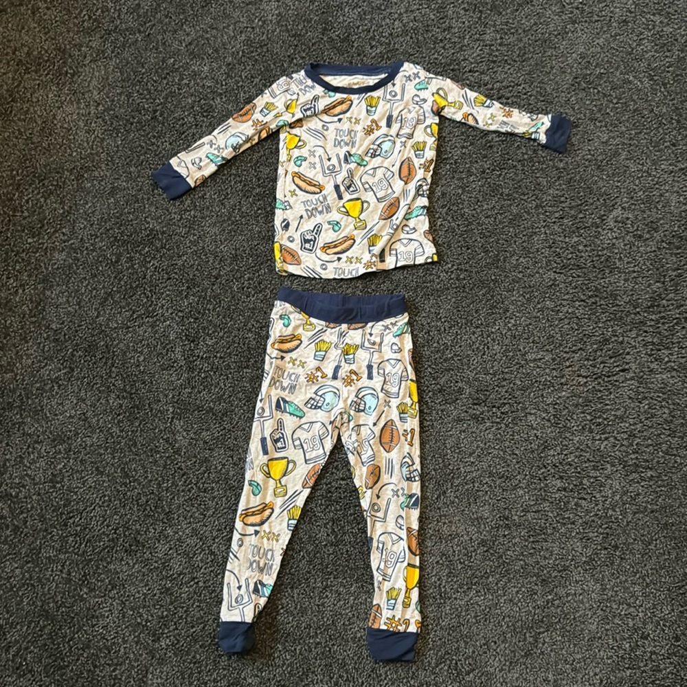 Little sleepies football pajamas